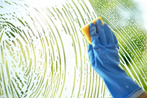 End of tenancy cleaning in a living room setting