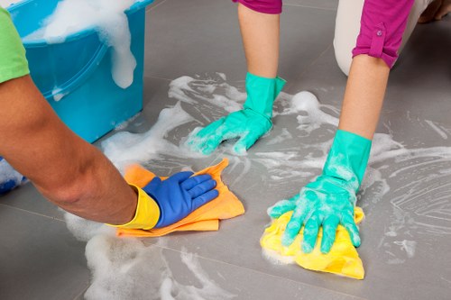 Daily cleaning routine for shared entrance and corridor areas