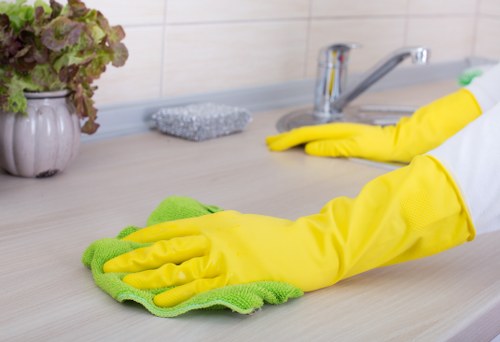 Close-up of sofa fabric being deep cleaned